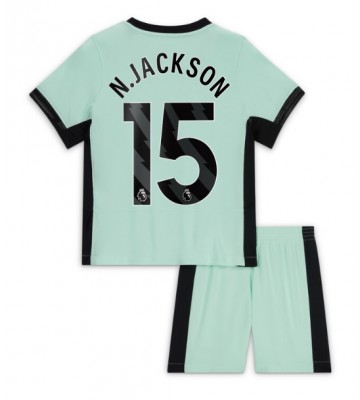 Chelsea Nicolas Jackson #15 Tercera Equipación Niños 2023-24 Manga Corta (+ Pantalones cortos)